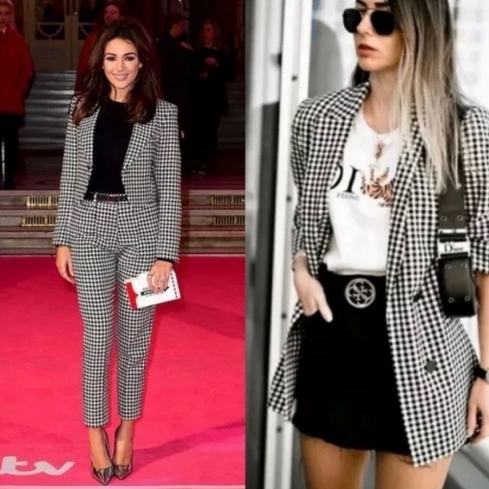Cute Gingham Lightweight Blazer - image 1